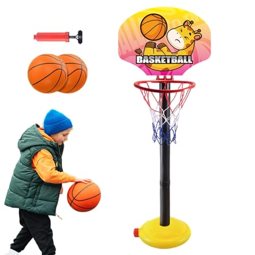 Höhenverstellbares Basketballkorb-Spielzeug – Kinder-Basketballständer | Interaktives Lernspiel für Kindergärten, Spielzimmer, Garagen und Spielzimmer von Generic