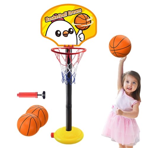 Höhenverstellbares Basketballkorb-Spielzeug – Kinder-Basketballständer | Interaktives Lernspiel für Kindergärten, Spielzimmer, Garagen und Spielzimmer von Generic