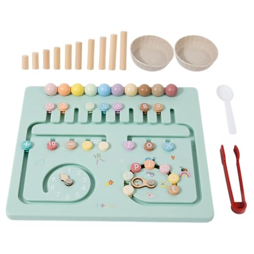 Hölzerne Farbpassungsrätselspielzeug, Holzmathematik -Puzzle - Farbanpassungs -Lernpuzzleplatine,Feinmotorikspiel Kleinkindaktivitäten für Kinder, Mädchen, Kinder, Tochter von Generic