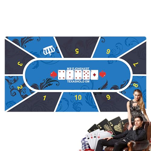 Holdem Pokermatte, Texas Holdem Matte Tragbare Gummi-Spielmatte Mit Poker-Layout - Tisch-Holdem-Matte Für Home-Entertainment, Brettspielräume, Treffen Mit Freunden von Generic