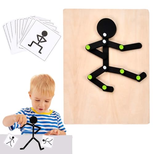 Holz-Action-Schaufensterpuppe – Action-Figur, kreatives, niedliches Schaufensterpuppen-Spielzeug, Lernspielzeug, Holzzubehör für Kinder zur Verbesserung von Kreativität, Vorstellungskraft und Mobilitä von Generic