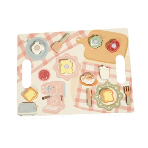 Holz Backen Küche Spielset Pretend Spielen Pädagogisches Spielzeug Schneiden Spielzeug für Vorschule, Frühstück Holz Backen Küche Spielset Pretend Spielen Pädagogisches Spielzeug Schneiden Spielzeug für Vorschule, Frühstück von Generic