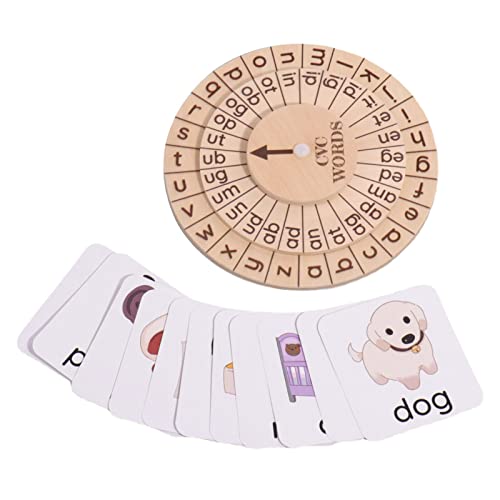 Holz-Leseblöcke, Spiele mit kurzen Vokalen - Lernspielzeug zum Lernen von kurzen Vokalen im Design der Drehplatte für den Kindergarten - Briefspielzeug mit Corris Holz-Leseblöcke, Spiele mit kurzen Vokalen - Lernspielzeug zum Lernen von kurzen Vokalen im Design der Drehplatte für den Kindergarten - Briefspielzeug mit Corris von Generic