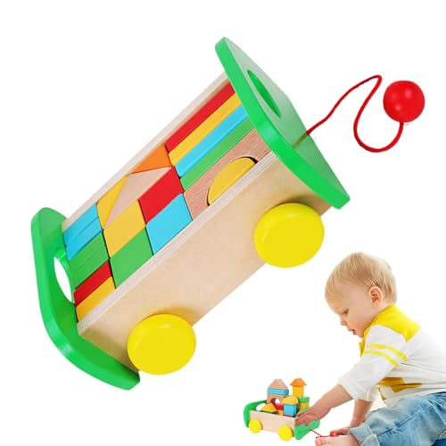 Holzbausteine, Kinderspielbausteine ​​ | Holzbausteine ​​Spielzeug - Vorschul-Lernzubehör, pädagogische Stapelbausteine, stapelbare Autobausteine ​​für, Mädchen, Kinder von Generic