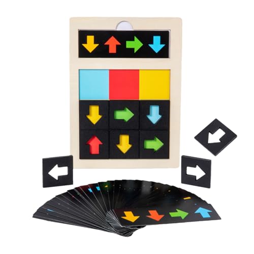 Holzblock Puzzle - Holzspielzeug Für Kinder Mit Richtungs Und Farbpuzzle - Formen Zuordnen Logikrätsel Lernspiel Für Vorschulkinder Zuhause Holzblock Puzzle - Holzspielzeug Für Kinder Mit Richtungs Und Farbpuzzle - Formen Zuordnen Logikrätsel Lernspiel Für Vorschulkinder Zuhause von Generic