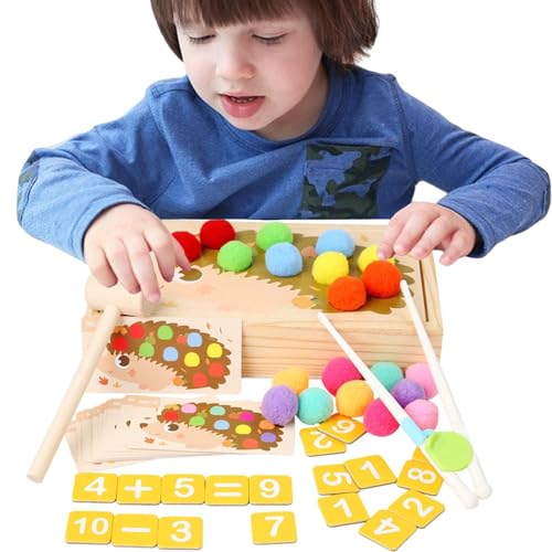 Holzbrettperlenspiel, Farbsortierballspiel | Hand -Augenkoordination Interaktiver Ball Matching Toy | Pädagogische kognitive Lernbehörde, Kinderspielzeug für Bildung und kognitive Fähigkeiten, Geburts von Generic