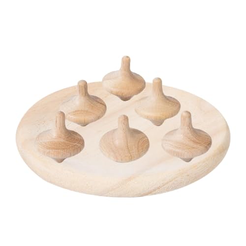 Holzkreiselspielzeug - Holzkreisel für Kinder | Fingertip Spinner Top Gyroskope Spielzeug, HolzfarbeSpinnerspielzeug aus Naturholz für Schule, Zuhause, Party, Outdoor-Aktivitäten und Park von Generic