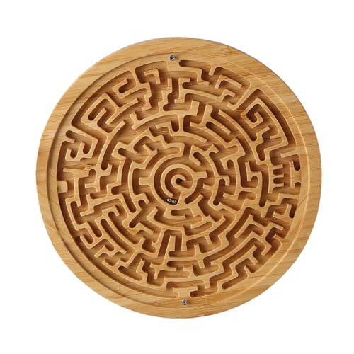 Holzlabyrinthpuzzle Für Kinder, Runde Holzlabyrinthbrett - Puzzle Rund Labyrinth Labyrinth Brettspiel - Herausforderungslogik Labyrinth Puzzlespiel Für Kleinkinder, Erwachsene, Kinder Und Jugendliche Holzlabyrinthpuzzle Für Kinder, Runde Holzlabyrinthbrett - Puzzle Rund Labyrinth Labyrinth Brettspiel - Herausforderungslogik Labyrinth Puzzlespiel Für Kleinkinder, Erwachsene, Kinder Und Jugendliche von Generic