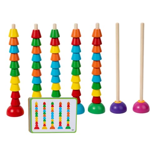 Holzperlen-Stapelspielzeug, Farbsortierspiel | Farbsortier-Puzzle – kognitives Puzzle zur Farbsortierung, stapelbares Zählspielzeug, lustiges Zählspiel für die Bildung, zu Holzperlen-Stapelspielzeug, Farbsortierspiel | Farbsortier-Puzzle – kognitives Puzzle zur Farbsortierung, stapelbares Zählspielzeug, lustiges Zählspiel für die Bildung, zu von Generic