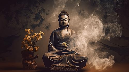 Holzpuzzle Erwachsene 1000 Teile Buddha Meditiert Im Rauch 75 * 50Cm von Generic