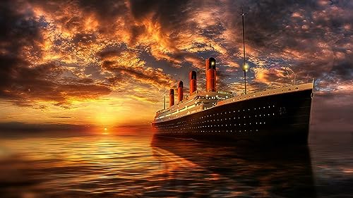 Holzpuzzle Erwachsene 1000 Teile Titanic Unter Dem Abendhimmel 75 * 50Cm von Generic