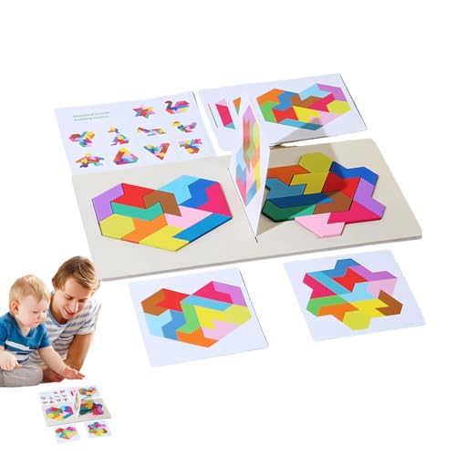 Holzpuzzle für Kinder, Tangram-Puzzlespiel, geometrisches Blockpuzzle | Tangrams-Puzzle aus Holz, geometrischer Puzzleblock für zwei Spieler Holzpuzzle für Kinder, Tangram-Puzzlespiel, geometrisches Blockpuzzle | Tangrams-Puzzle aus Holz, geometrischer Puzzleblock für zwei Spieler von Generic