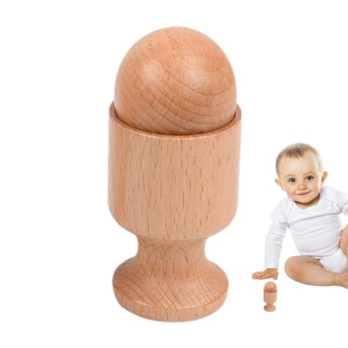 Holzrassel für Babys | Safe Interlocking Discs Baby Holzspielzeug - Holz Baby Neugeborenes Spielzeug für Kleinkind und Mädchen Geschenke von Generic