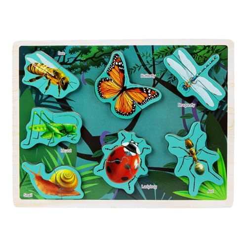 Holzsteckpuzzles,Holzpuzzles,Tiere Puzzle Holzpuzzles | Pädagogische Holzpuzzles, Tierpuzzles für Jungen, Mädchen, Kinder von Generic