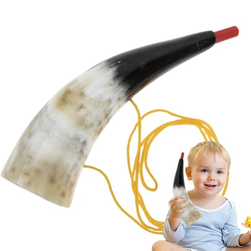 Horn-Trompetenspielzeug Für Kinder – Bullhorn-Trompete | Natürliches Hornspielzeug | Lautsprecher Bull Horn | Hornspielzeug Für Kinder | Bullhorn-Trompete Für Den Außenbereich | Kompaktes Instrumenten von Generic