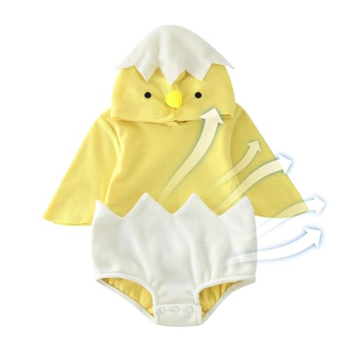 Hühneranzüge für , Easter Chick Baby Outfit – Halloween-Overall – für Mädchen, langärmelig, Bauernhoftier-Kostüm, Halloween, für Babys Hühneranzüge für , Easter Chick Baby Outfit – Halloween-Overall – für Mädchen, langärmelig, Bauernhoftier-Kostüm, Halloween, für Babys von Generic