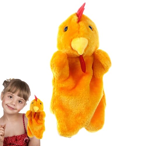 Huhn-Handpuppe – Plüschtier-Fingerspielzeug, weiches Hühnerspielzeug | Cartoon-Plüschtierpuppe, lustiges Rollenspielspielzeug, interaktive Handpuppe für Kinder, ansprechendes Lehrmittel zum Geschichte von Generic