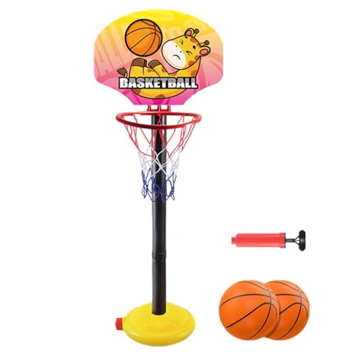 Indoor-Basketballkorb für Kinder – Basketball-Spielzeugausrüstung für das Spielzimmer, höhenverstellbares Basketballkorb-Spielzeug | Keller, Aufenthaltsraum, Garage, Schulzimmer von Generic