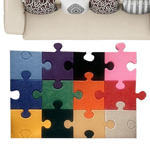 Ineinandergreifende Bodenfliesen, 12 Stück, ineinandergreifende 3D-Regenbogen-Puzzle-Filzmatte, rutschfeste Tafel, Heimdekorationen für Wohnzimmer, Schlafzimmer, Kinderzimmer, Spielzimmer Ineinandergreifende Bodenfliesen, 12 Stück, ineinandergreifende 3D-Regenbogen-Puzzle-Filzmatte, rutschfeste Tafel, Heimdekorationen für Wohnzimmer, Schlafzimmer, Kinderzimmer, Spielzimmer von Generic