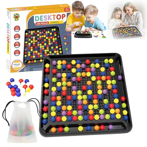 Intellektuelles Schachbrett – Duales Duell, Strategie-Brettspiele, Schachbrett mit Regenbogenball, lustiges Tisch-Strategiespiel, mehrere Spiele for Regenbogen-Brettspiel(168PC) von Generic