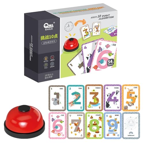 Interactive Make 10 Math Game - Challenging 10-Point Addition Activity for Children | Brain-Boosting Card Game for Homeschooling | Perfect Early Education Tool for Boys and Girls Aged 3 and Up. von Generic