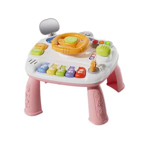 Interaktiver Spieltisch für Babys mit Musik Und Abnehmbaren Beinen, Rosa von Generic