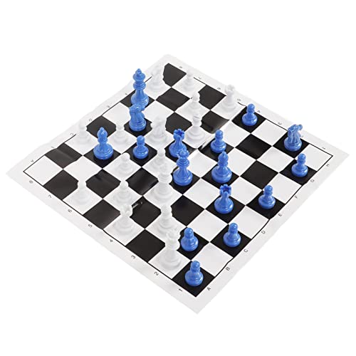 Internationales Standard -Schach -Set, Hervorragende Handwerkskunst. (Blau weiß) von Generic