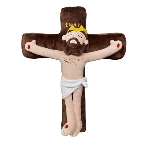 Jesus-Plüschtier, Gefülltes Jesus-Spielzeug - Plüsch gefülltes Jesus-Cartoon-Spielzeug | Flauschiges Stofftier für Wohnzimmer, Kinderzimmer,Dekokissen mit Puppen-Cartoon-SpielzeugDekokissen mit Puppen von Generic