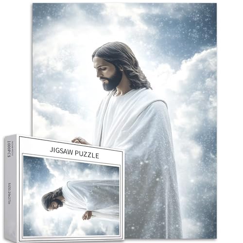 Jesus was Clothed in Clothes as White as Snow 1000 Piece Jigsaw Puzzles for Adults Challenging Family Activity Games Colorful DIY Craft Puzzle for Home Decor Gifts 27×20 Inches von Generic