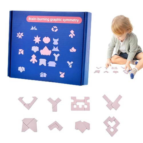 Jigsaw Intelligence Bunte 3D -Blöcke, Hirnteaser Spielzeug - Creative Puzzles Rätsel pädagogische Spielzeuge - Hirnteaser blockiert sicheres Holzset für Kinder Mädchen von Generic