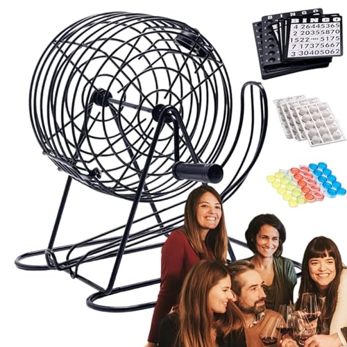 Jumbo Bingo Cage - Deluxe Manuelle Lotterie-Spielmaschine, Mehrzweck-Bingo-Lotterie-Maschine, Geschweißtes Draht-Unterhaltungswerkzeug, Event-Bingo-Lotterie-Maschinen, Celeb von Generic