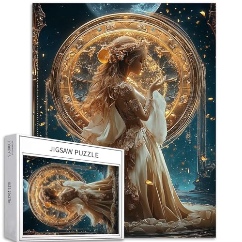 Jungfrau Engel Puzzle 1000 Teile für Erwachsene, schönes Feen-Puzzle, weibliche Engelspuzzle, bunte DIY-Puzzles für Heimdekoration, Geschenke, Familienpuzzle, perfekt für Spieleabende, 50,8 x 68,9 cm Jungfrau Engel Puzzle 1000 Teile für Erwachsene, schönes Feen-Puzzle, weibliche Engelspuzzle, bunte DIY-Puzzles für Heimdekoration, Geschenke, Familienpuzzle, perfekt für Spieleabende, 50,8 x 68,9 cm von Generic