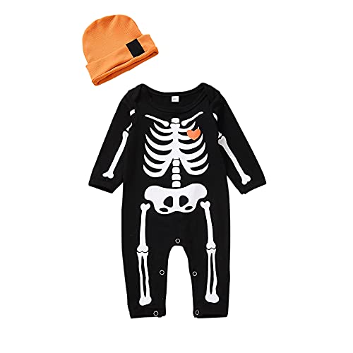 Karneval Kostüm Kostüm - Meine ersten Halloween Outfits für Pumpkin Cosplay Strampler Set Baby Mädchen Junge Halloween Kürbis Kostüm Motto-Party Kleid von Generic