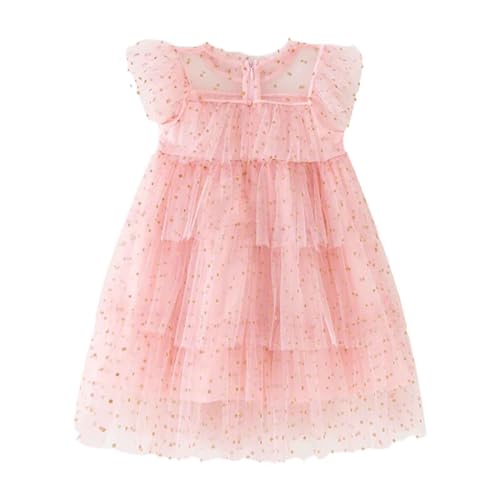 Karneval Regenbogen Kleid Mädchen Kinder Kinder Mädchen Sommer Ärmelloses Prinzessin Kleid Mode Polka Dot Kuchen Mesh Kleid Mädchen Carnival Rock Dress Up (18-24 Months) von Generic