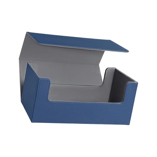 Kartendeck Etui, Spielkarten Organizer, Großer Kartenhalter, Karten Aufbewahrungsbox für Sportkarten, Party, Baseball Kartenalbum, Geschenk, Blau von Generic