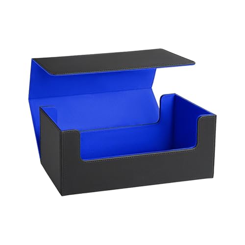 Kartendeck Etui, Spielkarten Organizer, Großer Kartenhalter, Karten Aufbewahrungsbox für Sportkarten, Party, Baseball Kartenalbum, Geschenk, Schwarz Und Blau von Generic