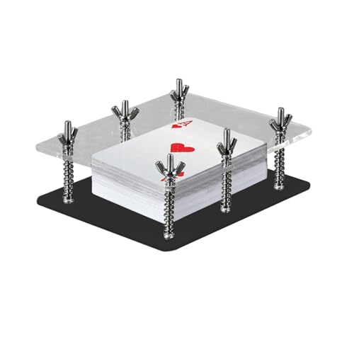 Kartenpresse - Kristall -Clear -Acryl -Karten -Presswerkzeug, Kartenrestaurant zum Spielen von Karten | Kartenschutz, Spielkartenzubehör, Kartenkorrektor, Papierkartenorganisator für Sammelkarten von Generic