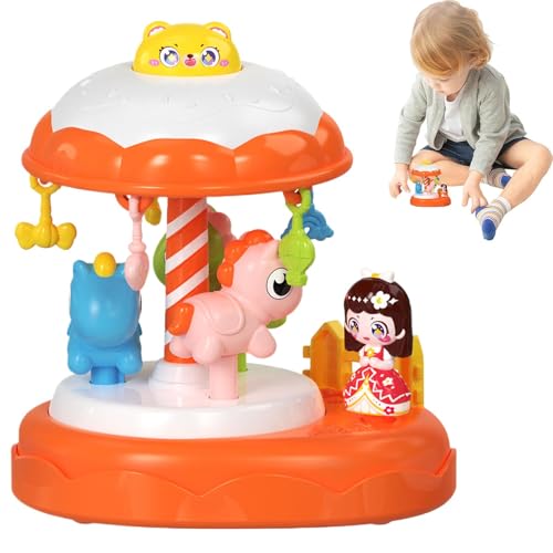 Karussellpferdspielzeug, Merry Go Round Spielzeug - Cartoon Lernspielzeug | Spincarussell Spielzeug für Kleinkinder, rotierende Karussellpferde für Kinder ab 3 Jahren Karussellpferdspielzeug, Merry Go Round Spielzeug - Cartoon Lernspielzeug | Spincarussell Spielzeug für Kleinkinder, rotierende Karussellpferde für Kinder ab 3 Jahren von Generic