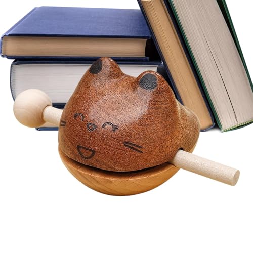 Katzenfisch Holzfisch, Tempelklötze Werkzeug - Anti-Stress Holzfisch mit Katzenfigur | Niedliche Tischdekoration für Musikinstrument Lustig Desktop Katzenfisch Holzfisch, Tempelklötze Werkzeug - Anti-Stress Holzfisch mit Katzenfigur | Niedliche Tischdekoration für Musikinstrument Lustig Desktop von Generic