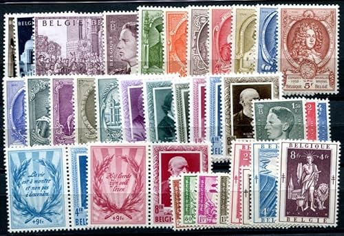 Kayser Belgien 1952 922-959 ** POSTFRISCH Jahrgang KOMPLETT ohne Blocks (09619 von Generic