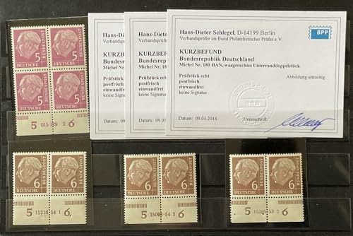 Kayser Bund 1954 179,180HAN ** POSTFRISCH dreimal TADELLOS BEFUND BPP(G1944 von Generic