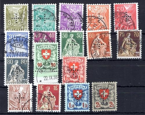 Kayser Schweiz Dienst 1935 1-7,9-18 gestempelt TADELLOS TEILSATZ (Z5918 von Generic