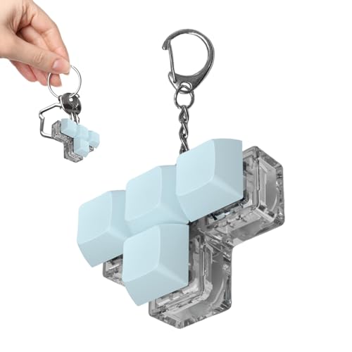 Keyboard Fidget Spielzeug, Keyboard Fidget Keychain - Leuchtende 4-Tasten-Griff-Testtastatur | Schlüsselring Sensorisches Spielzeug, Griff-Tester entspannende Taste Fingerspielzeug, lustiges Keyboard Fidget Spielzeug, Keyboard Fidget Keychain - Leuchtende 4-Tasten-Griff-Testtastatur | Schlüsselring Sensorisches Spielzeug, Griff-Tester entspannende Taste Fingerspielzeug, lustiges von Generic