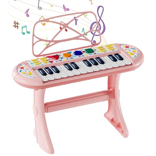 Keyboard-Klavier für Kinder, Musik-Lerninstrument, tragbares Aufnahme-Klavier, Anfänger-Klavier, Kinder-Tastatur für elektronische Musik, Kinder-Musikinstrument, 24-Tasten-Klavier, Mädchen-Klavier-Tas von Generic