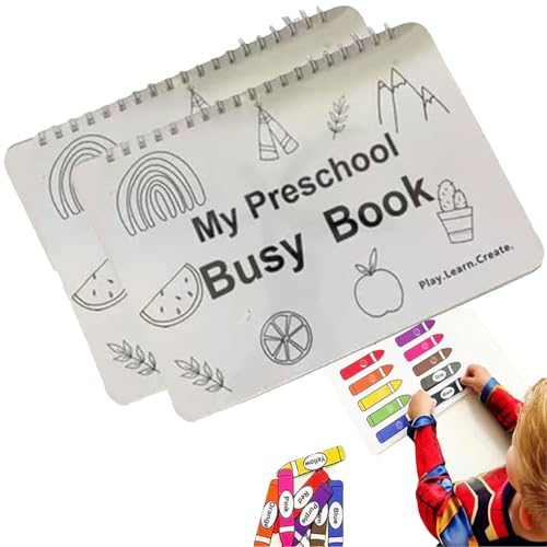 Kids Busy Book, My Preschool Busy Book, Toddler Preschool Learning Activities, Education Workbook Activity Binder Learning Toys, Busy Book Preschool Learning Activities (2) von Generic