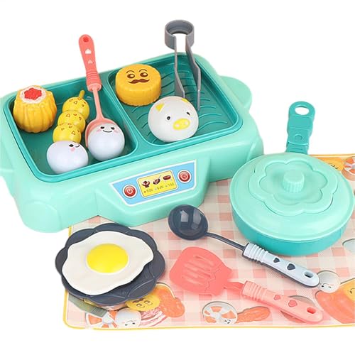 Kids Kitchen Playset, spielen Essensets für Kids Kitchen, Spielen Sie das Küchenkit vor, um 16-teilige Food-Set & Kochgeschirr zu spielen, Realistische interaktive gebratene Eier -Spielset, Party bevo von Generic