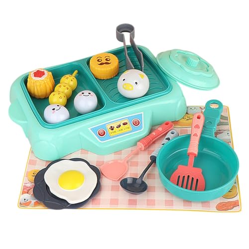 Kids Kitchen Playset, spielen Essensets für Kids Kitchen | 16 Stücke Food Set Play Kitchen Kit Kochgeschirr Kochspielzeug | Party bevorzugt Accessoires, interaktive gebratene Eier zum Geburtstag, Oste von Generic