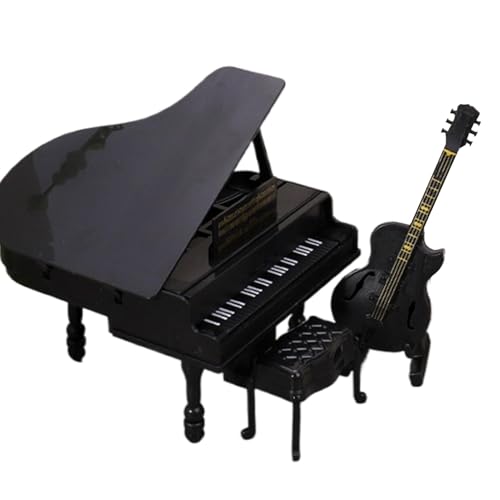 Kids Piano Keyboard - Toy Piano Model, Puppenhaus -Musikinstrument | Piano -Bank -Spielzeugzubehör für Musikraum, Elegante sichere Miniatur -Heimdekoration, Musikinstrumentfigur für Thanksgiving von Generic