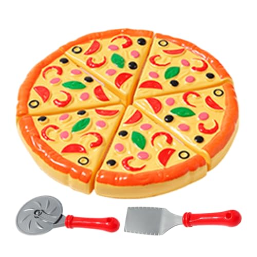 Kids Pizza Playset – Lernspielzeug, gefälschtes Essens-Set | Interaktives Küchenzubehör zur Herstellung von Pizza, fantasievoll, um Spielzeug für Mädchen Küche zu schneiden Kids Pizza Playset – Lernspielzeug, gefälschtes Essens-Set | Interaktives Küchenzubehör zur Herstellung von Pizza, fantasievoll, um Spielzeug für Mädchen Küche zu schneiden von Generic