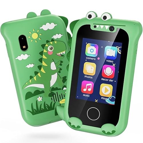 Kids Smart Phone Toy, Landscaper Kids Smartphone Toy, Landscape Kids Phone, Kids Toy Smartphone Ages 3-8, Touchscreen HD Dual Camera Cell Phone with Game, Music Player (Dinosaur - Green) von Generic